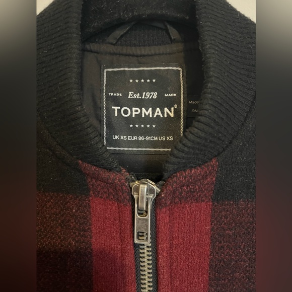 Topman Wool Bomber Jacket - Picture 2 of 4